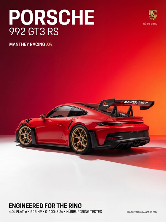 Plakát Porsche 992 GT3 RS: Manthey Racing.
