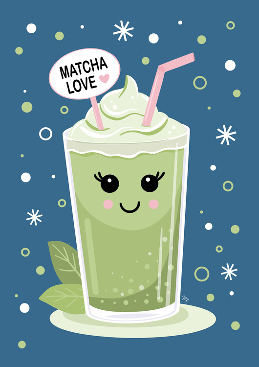 Plakát Green Matcha Drink Love