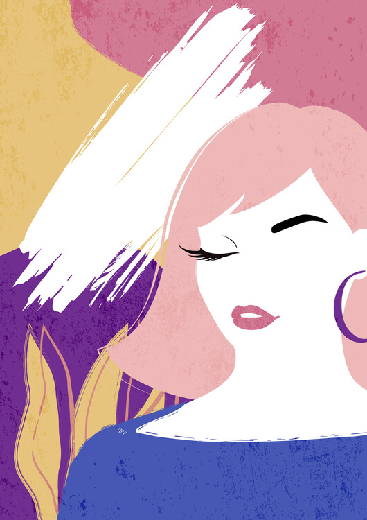 Plakát Bright Fashion Girl Portrait