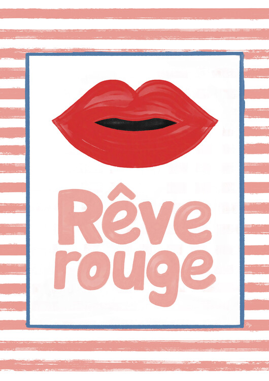 Plakát French Reve Rouge Lips