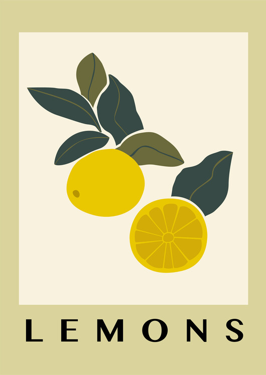 Plakát abstract exotic fruit