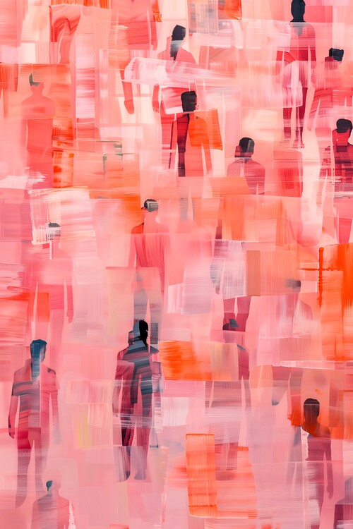 Plakát Crowd Silhouettes