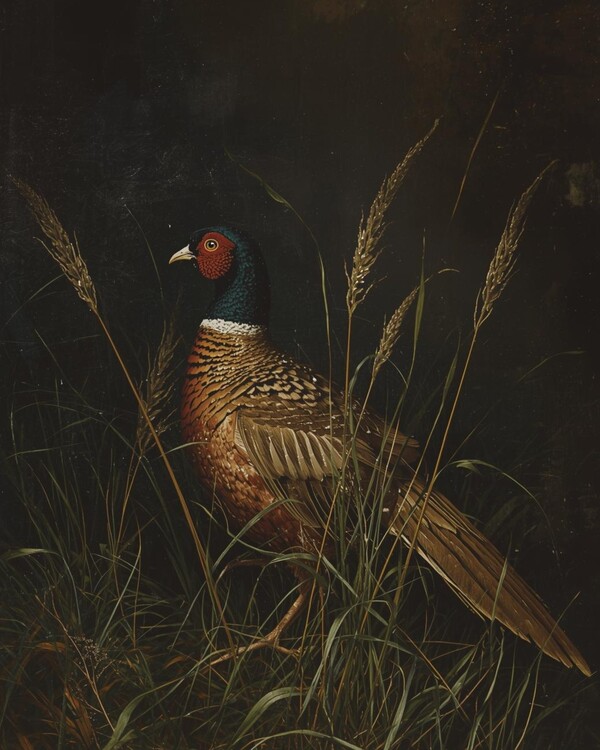 Plakát Pheasant in the grass