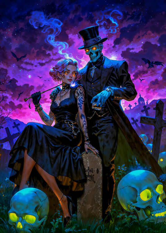 Plakát The Lovers of the Underworld Baron Samedi and Maman Brigitte
