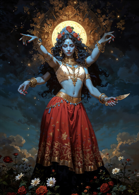 Plakát Goddess Kali Fantasy Illustration