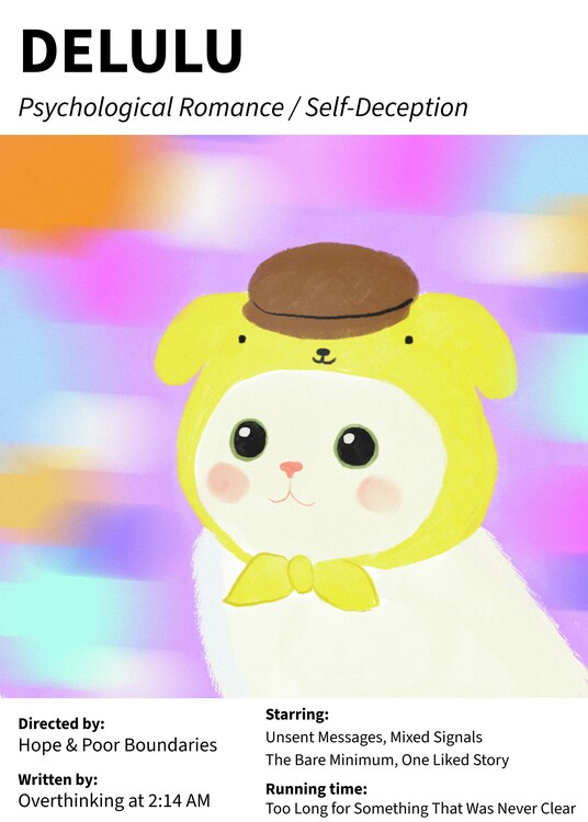 Plakát Delulu Psychological Romance Film Poster