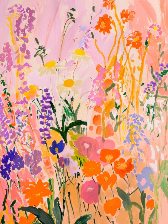 Plakát Abstract Floral Wall Art, Colourful Flower Poster