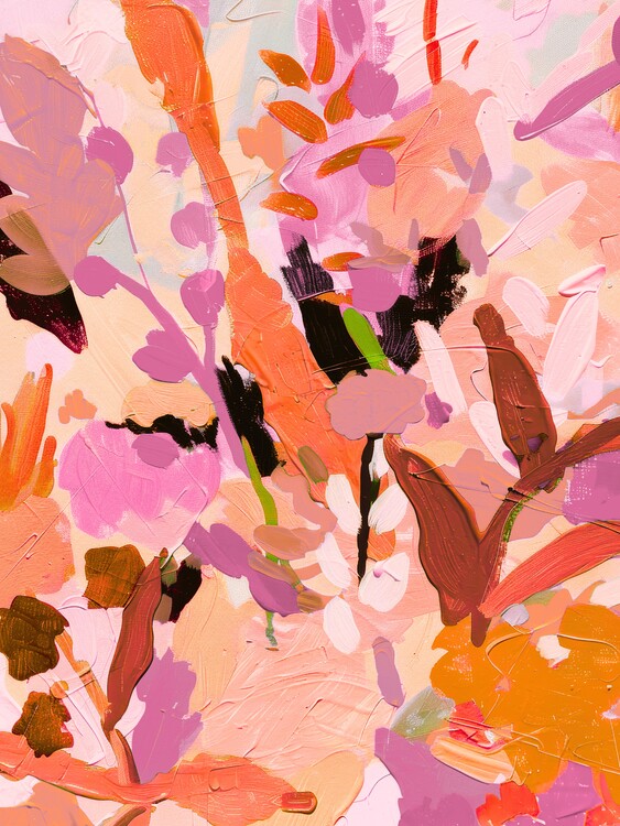 Plakát Colourful Abstract Poster, Floral Botanical Art