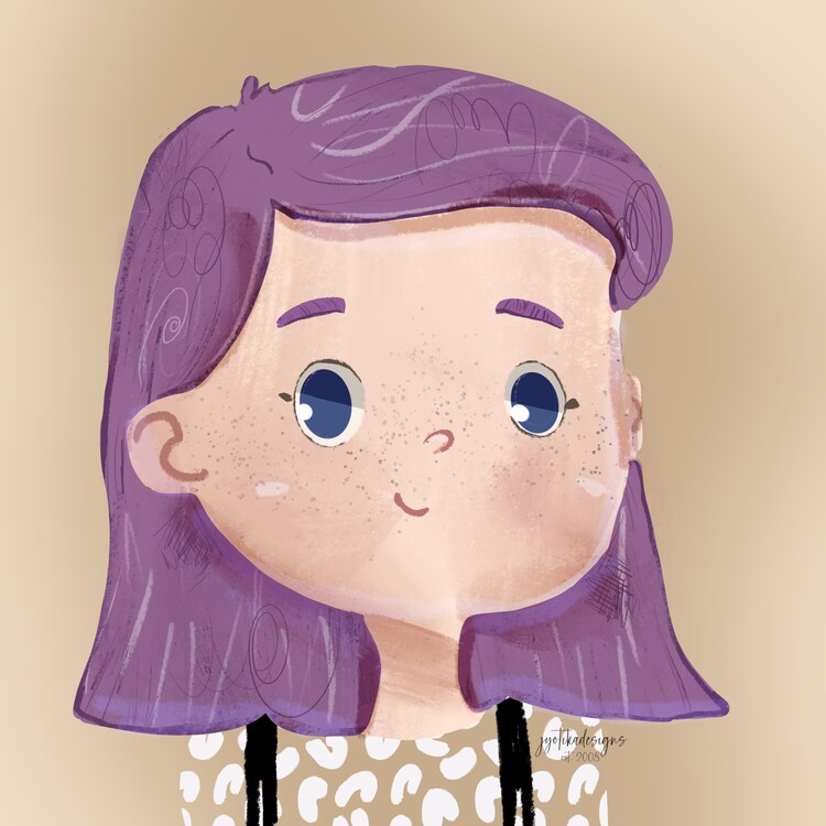 Plakát Cute Girl illustration