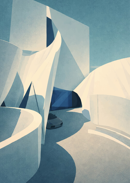 Plakát Walt disney Concert Hall Poster