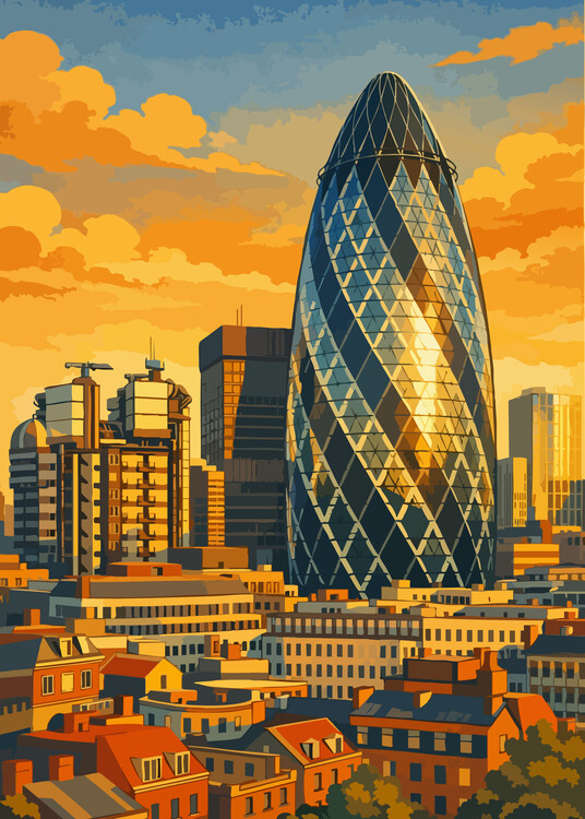 Plakát Gherkin ( St Mary's Axe)