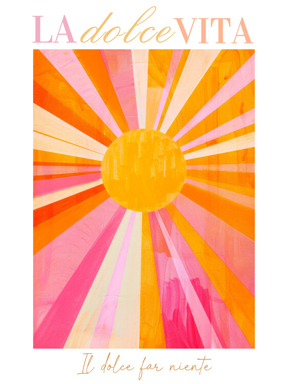 Plakát Colourful Sunray Print