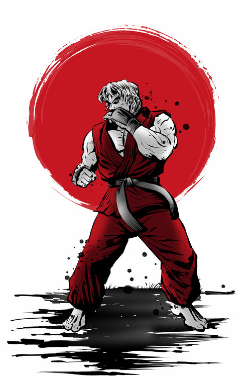 Plakát Aggressive Ansatsuken Fighter