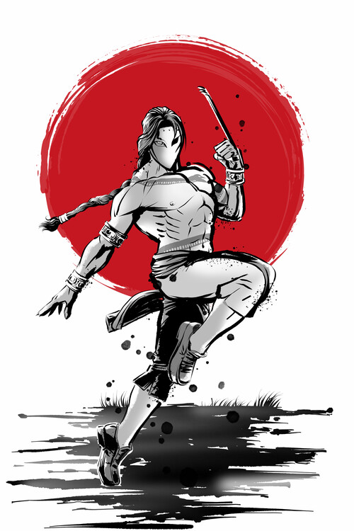 Plakát Spanish Ninjutsu Fighter