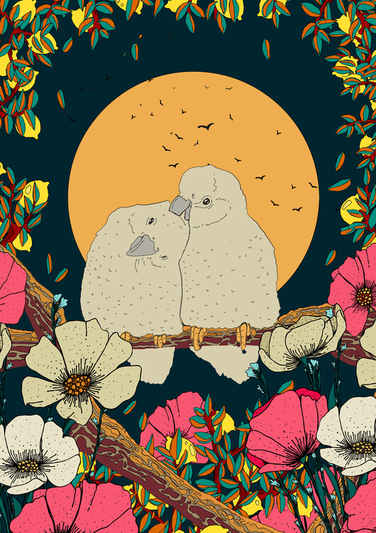 Plakát Moonlit Nesting