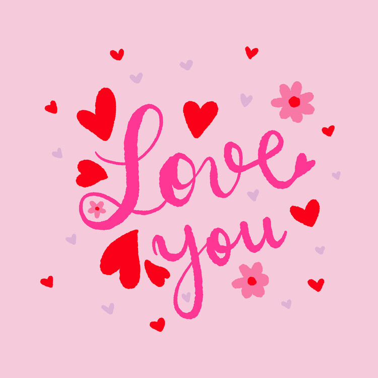 Plakát Hearts and Love