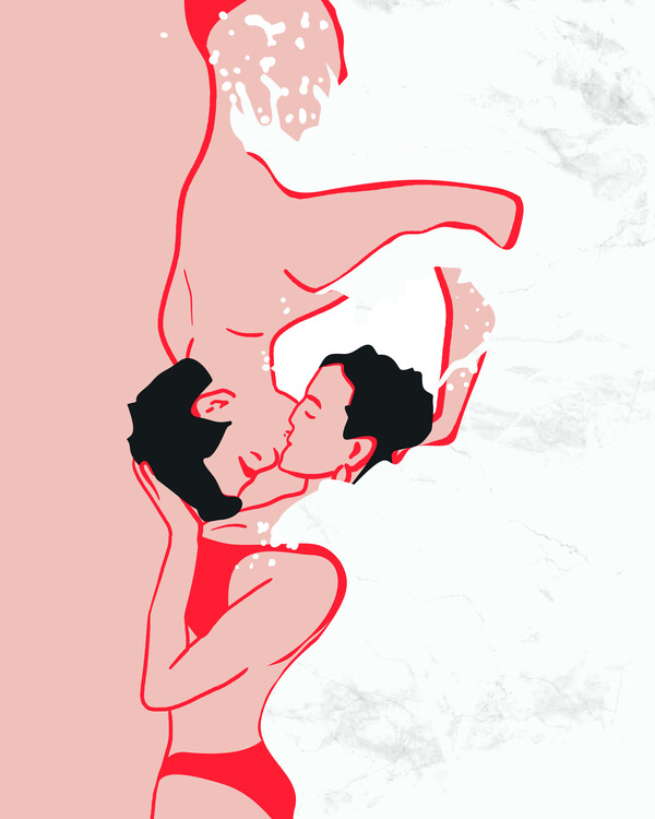 Plakát Ethereal Kiss In the Waves