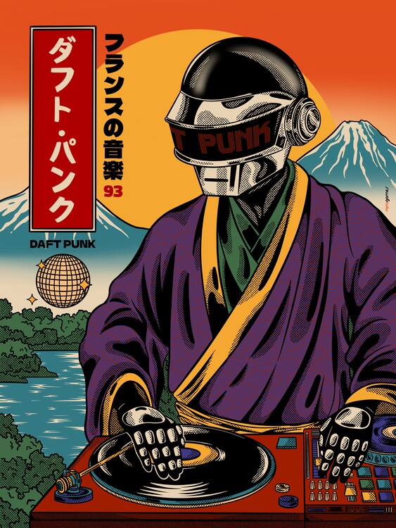 Plakát Japanese Daft Punk 01