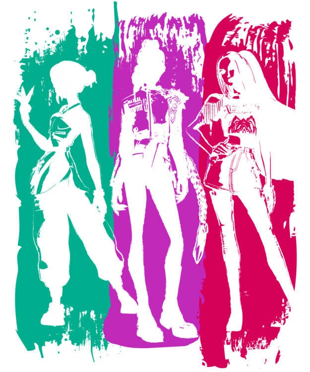 Tričko Demon hunters brushstrokes