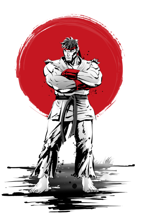 Tričko Defensive Ansatsuken Fighter