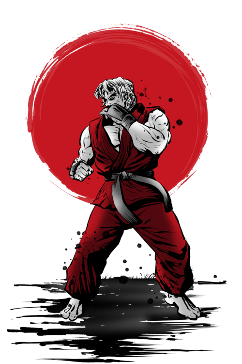 Tričko Aggressive Ansatsuken Fighter