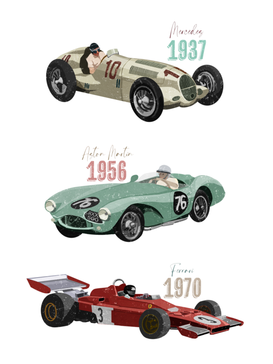 Tričko Vintage Racecars