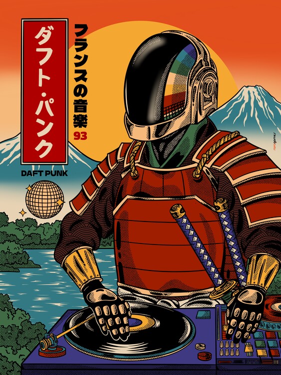 Plakát Japanese Daft Punk 02