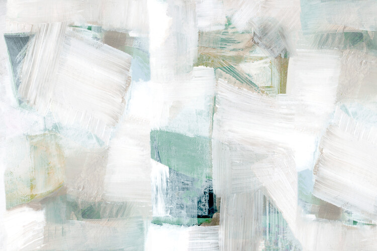 Obraz na plátně Whispers of White and Blue