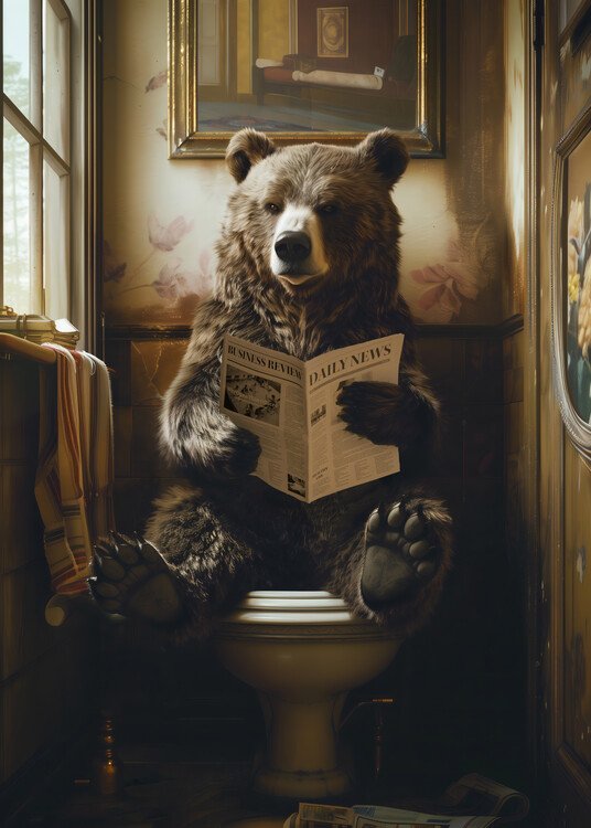 Obraz na plátně The Toilet Bear