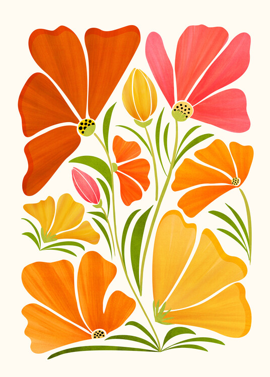 Samolepka Spring Wildflowers