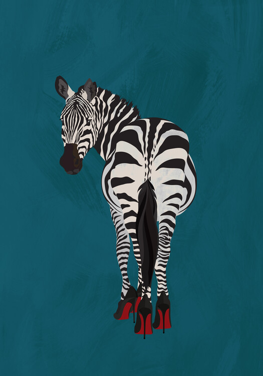 Plakát Zebra heels