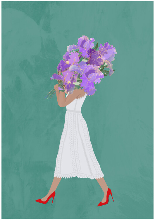 Plakát Boho Dress Iris teal