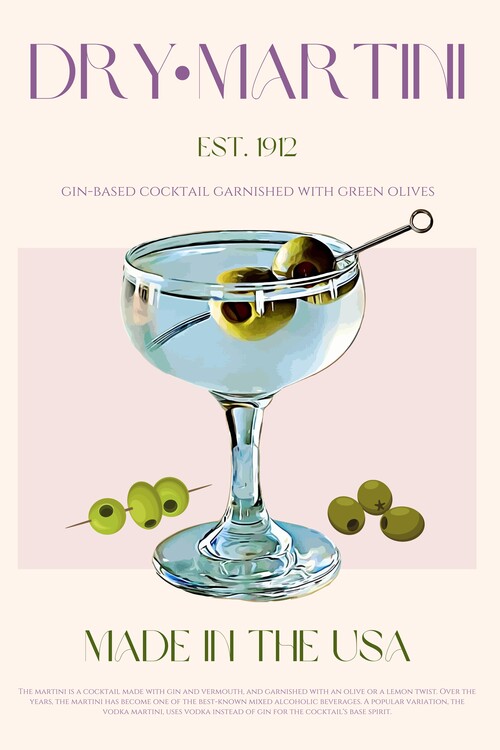 Obraz na plátně Classic Martini Charm