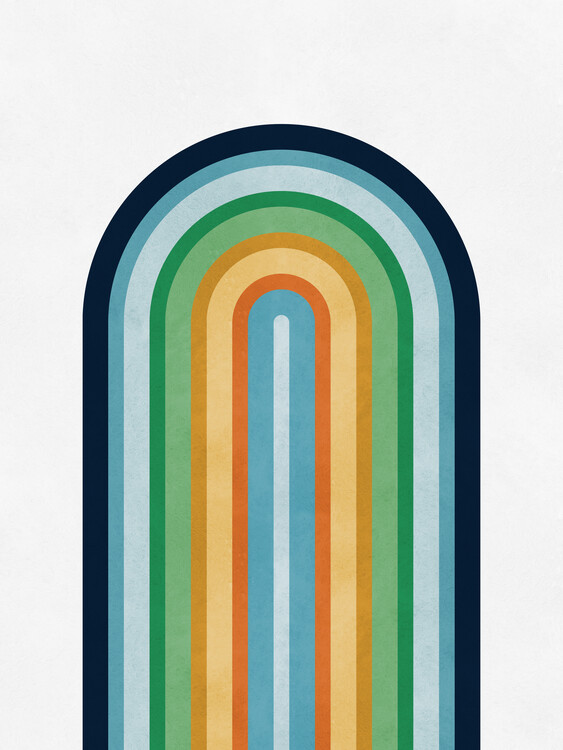 Plakát Colorful curved lines 3