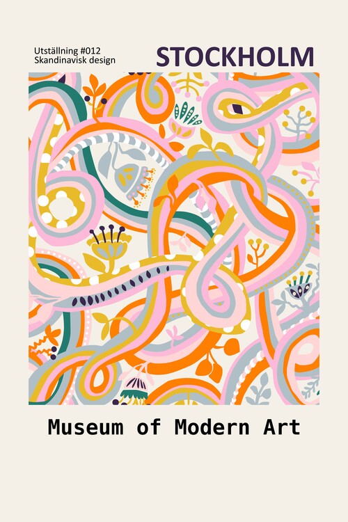 Plakát Botanical dopamine Exhibition Stockholm