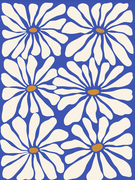 Samolepka Sunny Floral Blue