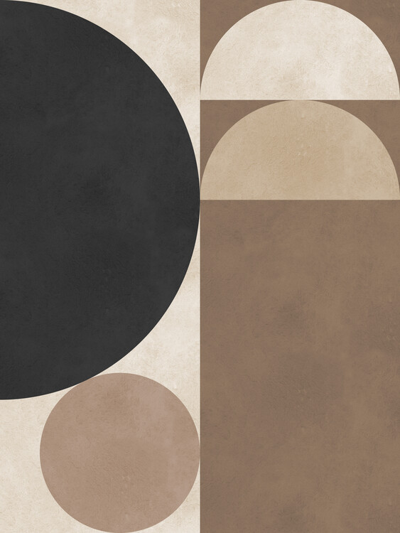 Plakát Brown geometry 6