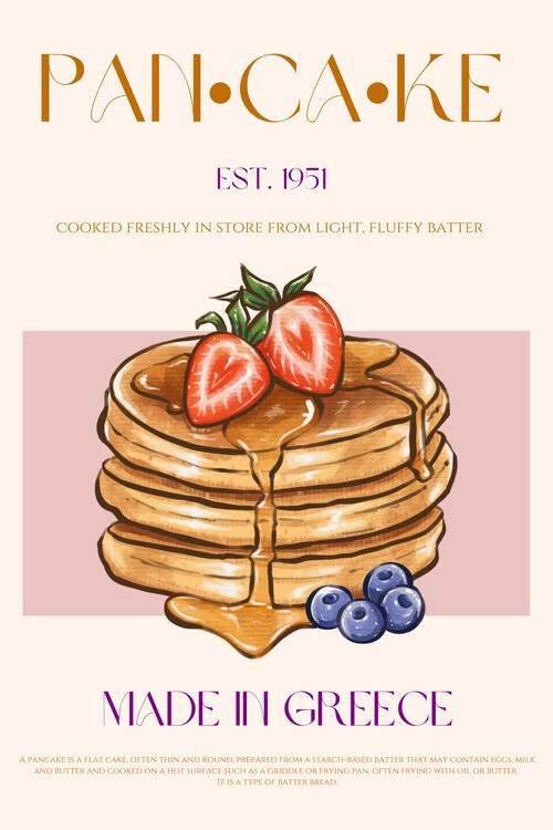 Obraz na plátně Fluffy Greek Pancakes