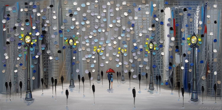 Obraz na plátně Night City Park