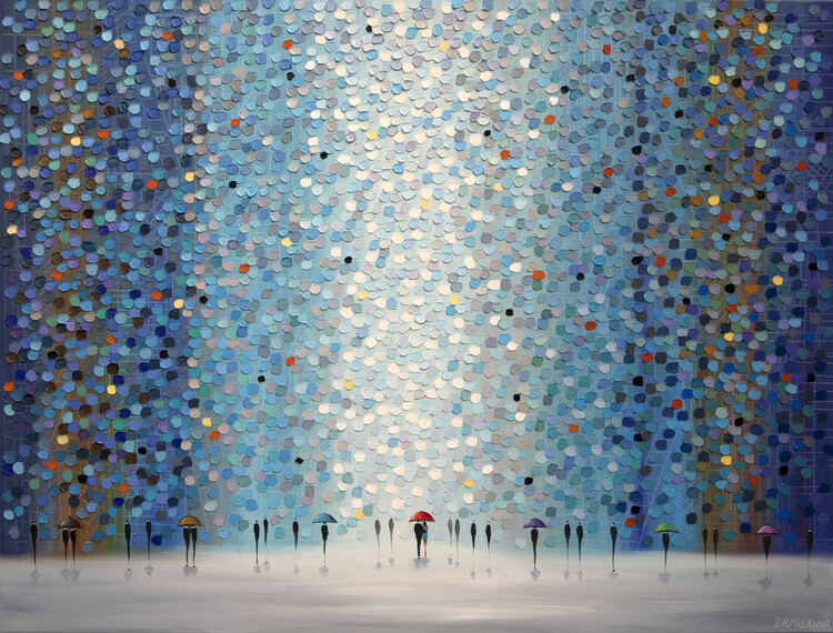 Plakát Umbrellas At Night