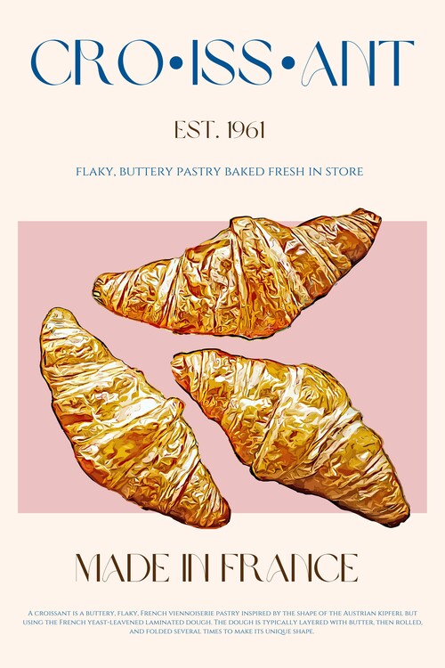 Obraz na plátně Flaky French Delight