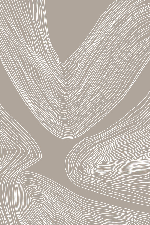 Plakát Flowing Contours Line Art