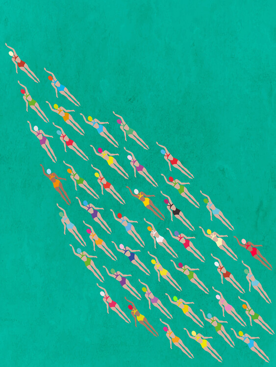 Plakát Racing Swimmers