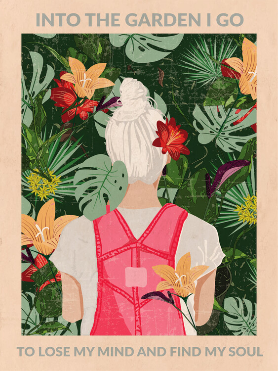 Obraz na plátně Into the Garden (grey)