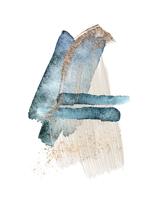 Obraz na plátně Atlantic Blue Abstract-3