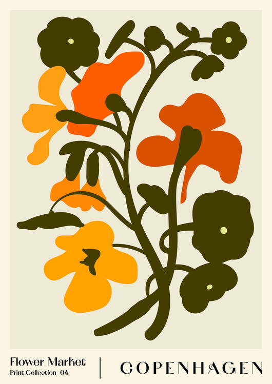 Samolepka Flower Market. Copenhagen