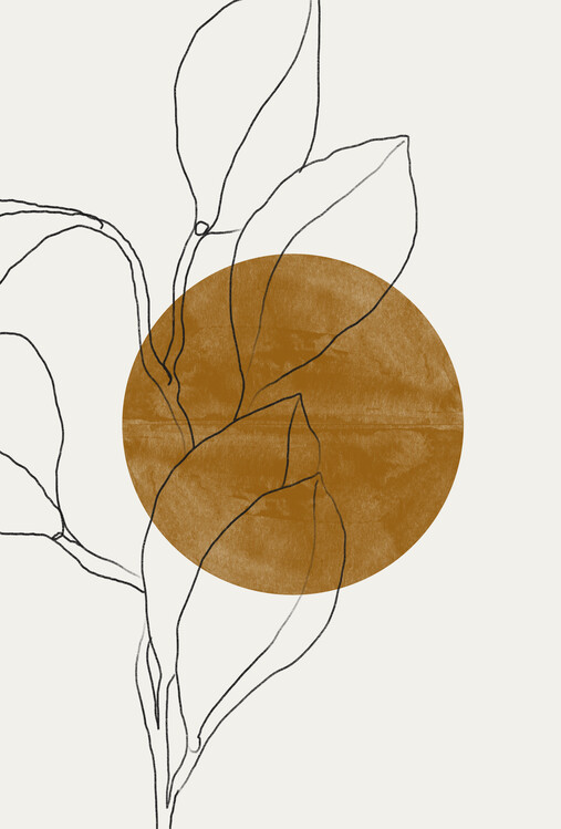 Plakát Line Leaf Harmony