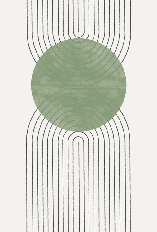 Plakát Green Harmony Flow