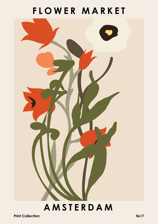 Samolepka Flower Market Amsterdam