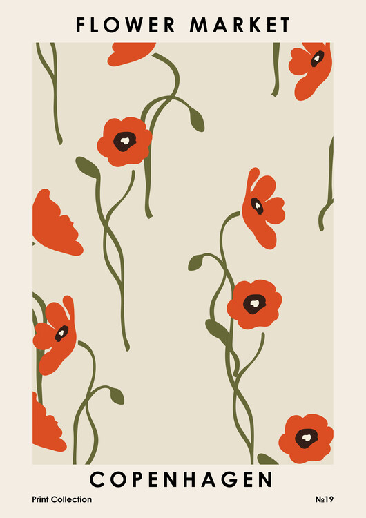 Samolepka Flower Market Copenhagen